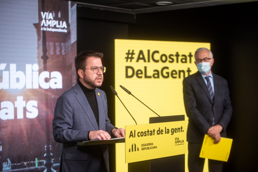   Aragonès: “El 14F cal triar entre posar la reconstrucció econòmica al servei del país, de les pimes; o posar-la al servei dels oligopolis de l’Íbex-35”  