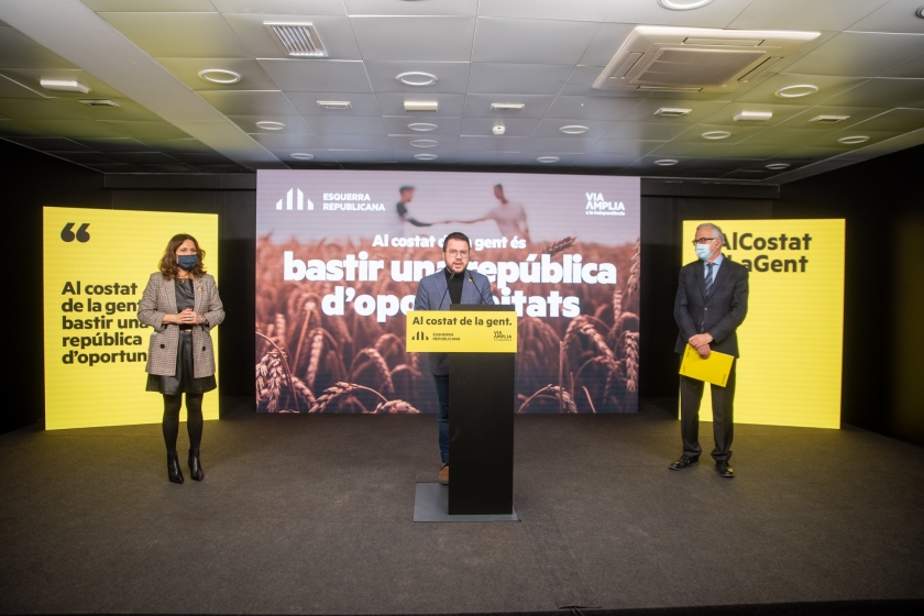   Aragonès: “El 14F cal triar entre posar la reconstrucció econòmica al servei del país, de les pimes; o posar-la al servei dels oligopolis de l’Íbex-35”  