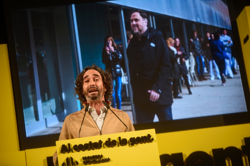  Carles Castillo durant un míting a Tarragona / Marc Puig 