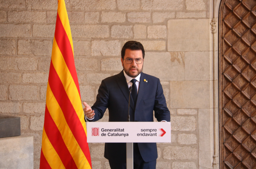  El president de la Generalitat, Pere Aragonès, aquest dimarts. ACN 
