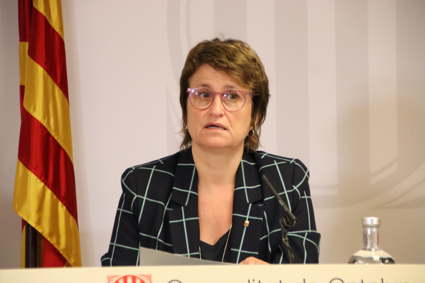  La consellera d'Educació, Anna Simó, en roda de premsa. ACN 