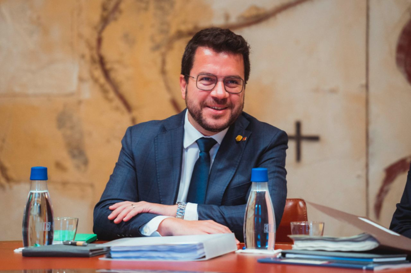  El president de la Generalitat, Pere Aragonès, aquest dimarts. ARNAU CARBONELL 