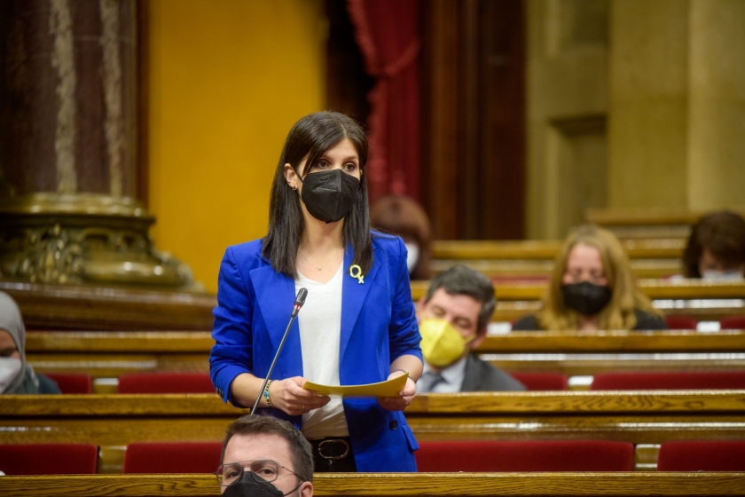  La secretària general adjunta i portaveu, Marta Vilalta, aquest dijous al Parlament / Marc Puig 