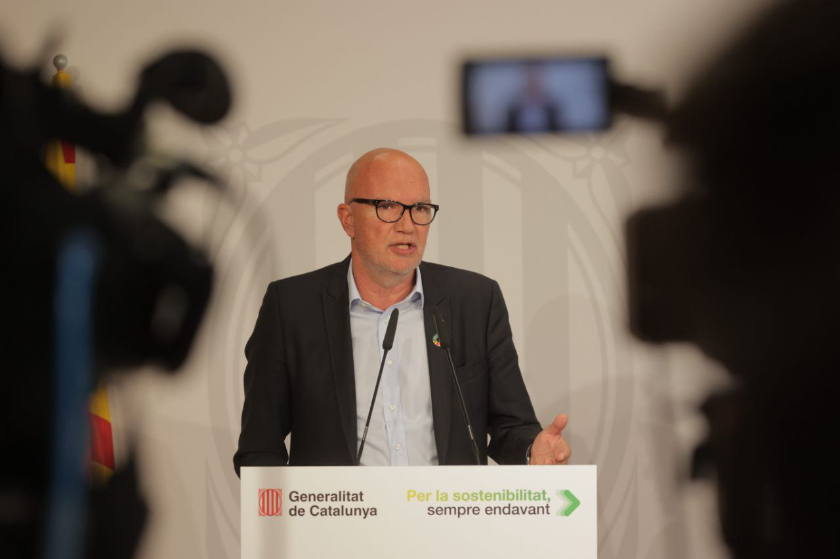  El conseller David Mascort durant la roda de premsa d'aquest matí / Govern de la Generalitat 