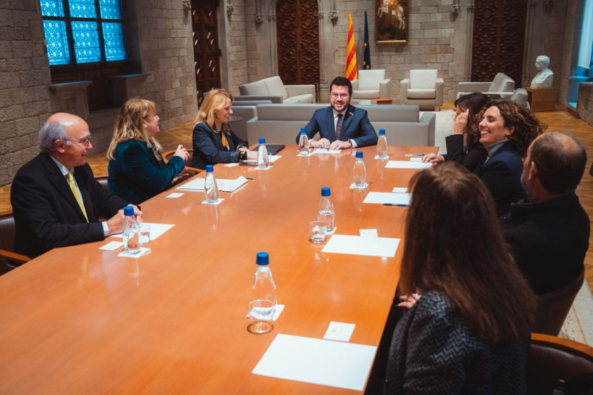  L'executiu d'Aragonès s'ha reunit amb representants de la plataforma Actua Cultura.  