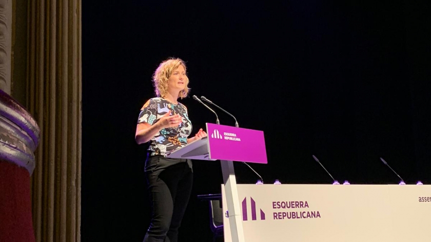  Raquel Sans, Vicesecretària General de la Dona d'Esquerra Republicana, a l'Assemblea de Dones d'Esquerra Republicana celebrade el 10 de juliol 