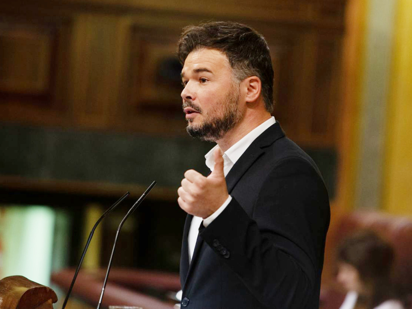  El portaveu d'Esquerra Republicana al Congrés, Gabriel Rufián, durant la intervenció al debat d'investidura 