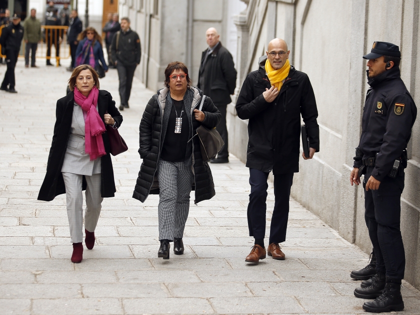  Carme Forcadell, Dolors Bassa i Raül Romeva arriben al Tribunal Suprem el 23 de març / ACN 