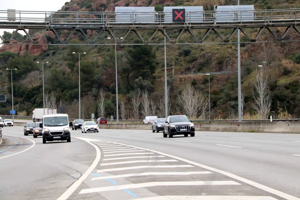 Autopista AP7 a l'alçada de Gelida