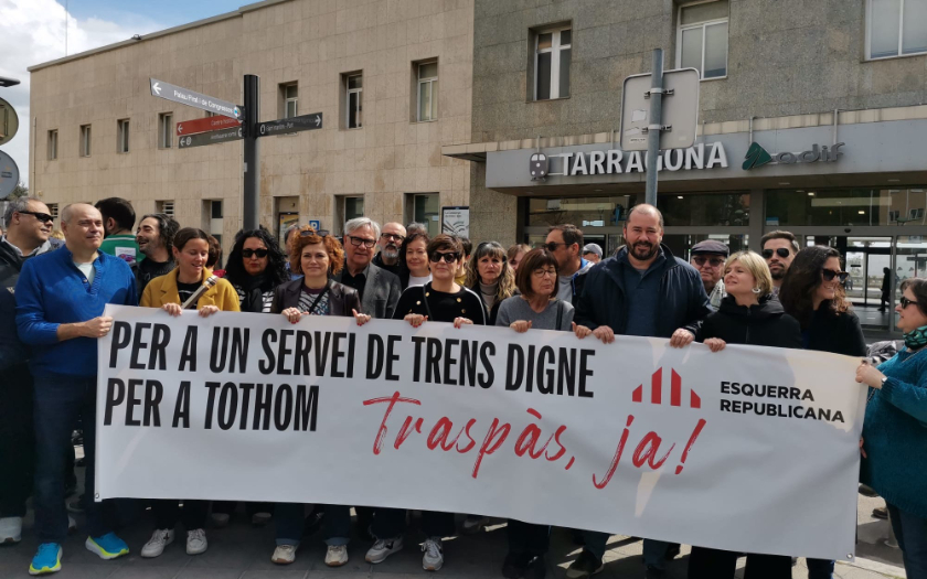  Manifestació a Tarragona en defensa d'un servei digne de Rodalies i Mitja Distància a Catalunya. 