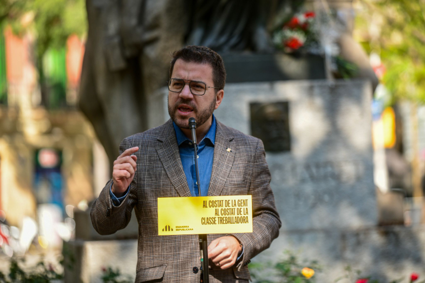  El president de la Generalitat i candidat d'Esquerra Republicana, Pere Aragonès. MARC PUIG 