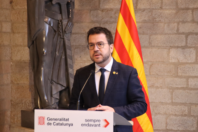  El president de la Generalitat, Pere Aragonès, aquest dimecres. ACN 