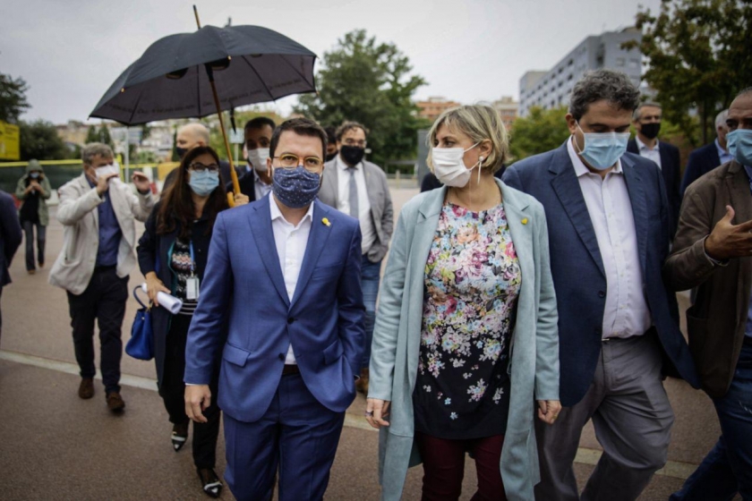  El vicepresident, Pere Aragonès, i la consellera, Alba Vergés, al Parc Sanitari Pere Virgili 