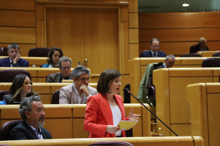  Sara Bailac , portaveu d'Esquerra Republicana, al ple del Senat 