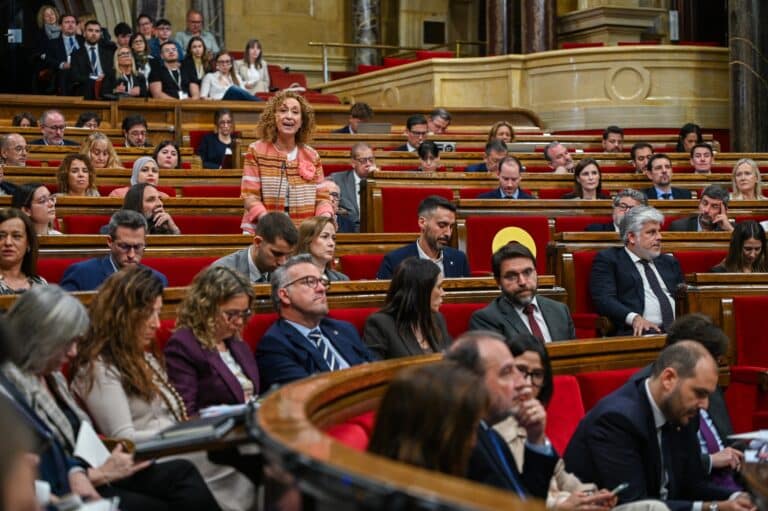 La portaveu d'Esquerra al Parlament, Ester Capella, en una imatge durant el ple.