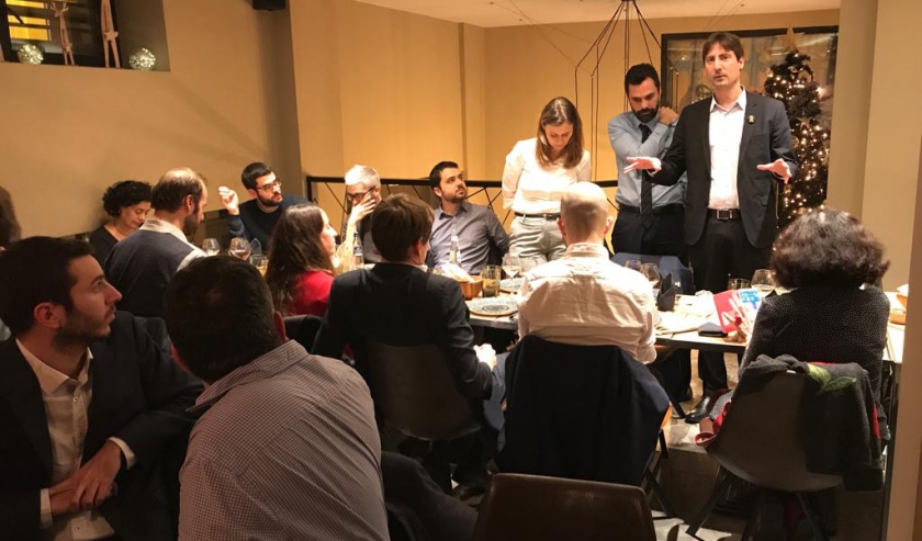  Presentació de la nova secció d'Esquerra Brussel·les amb Roger Torrent, Meritxell Serret i Jordi Solé 