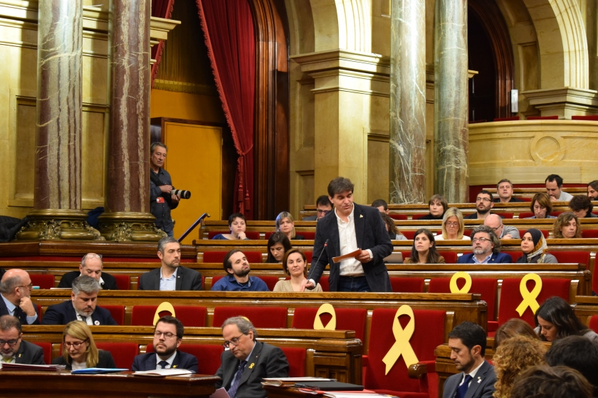  El president del Grup Republicà, Sergi Sabrià, avui al Parlament 