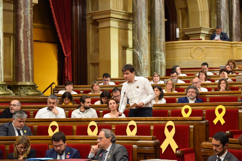  El president del Grup Republicà, Sergi Sabrià, avui al Parlament 