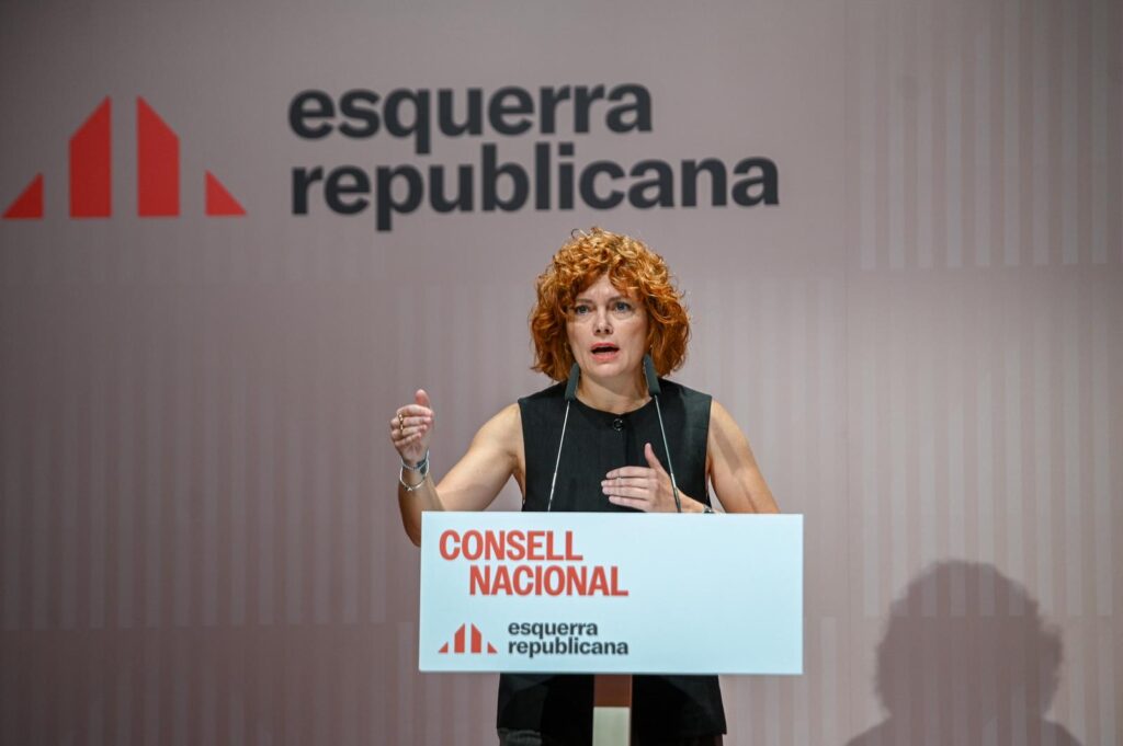 La secretària general d'Esquerra Republicana, Elisenda Alamany, al Consell Nacional.