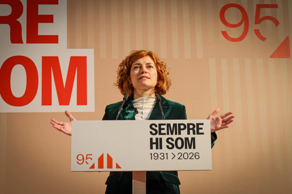 Elisenda Alamany en l'acte dels 95 anys d'Esquerra Republicana.