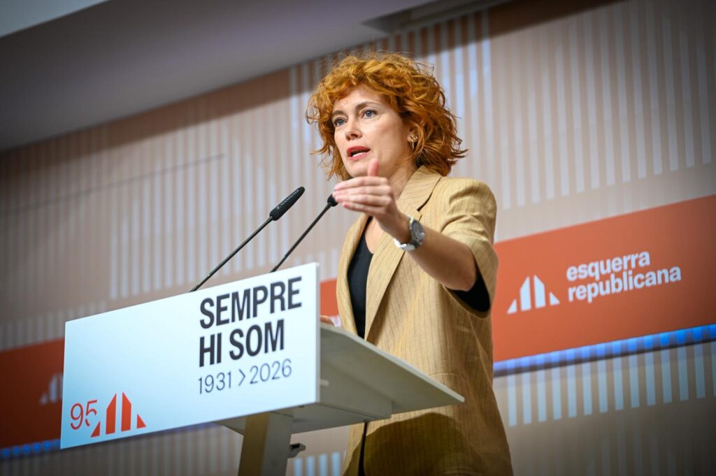 Elisenda Alamany a la roda de premsa