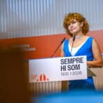 Elisenda Alamany en roda de premsa