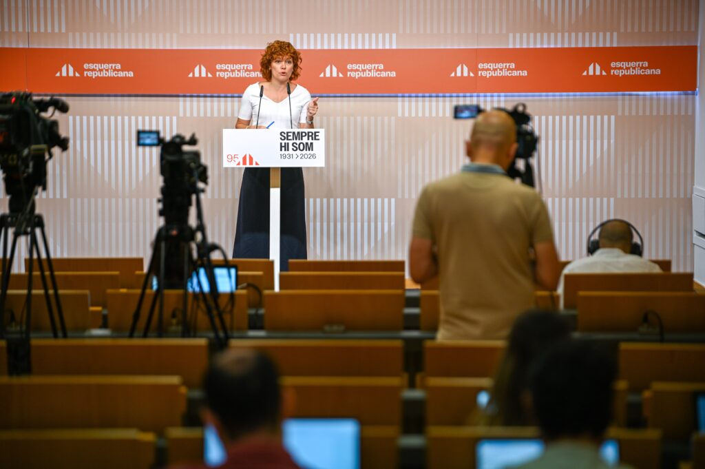Elisenda Alamany en roda de premsa posterior a la Permanent