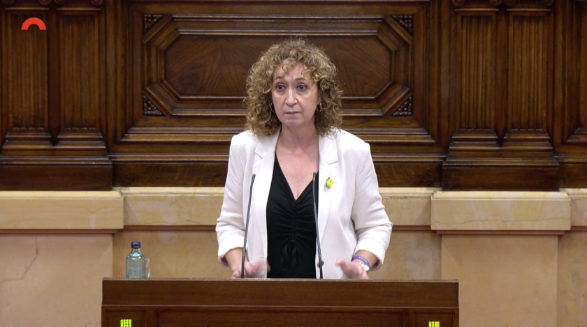  La consellera de Justícia, Ester Capella, ha defensat la llei avui al Parlament / Marc Puig 