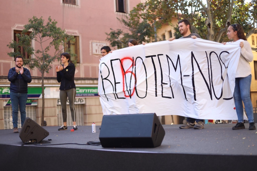 Acte central de campanya del Jovent Republicà a Sant Feliu de Llobregat.