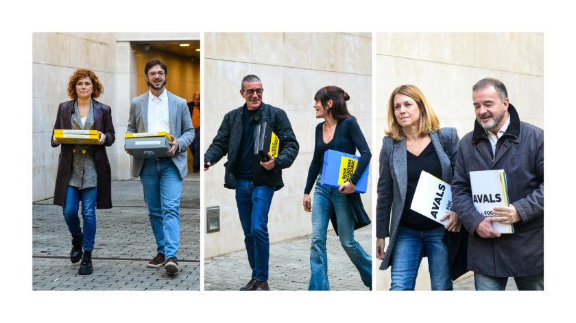  Representats de les tres candidatures que han aportat el mínim d'avals requerits / Marc Puig 