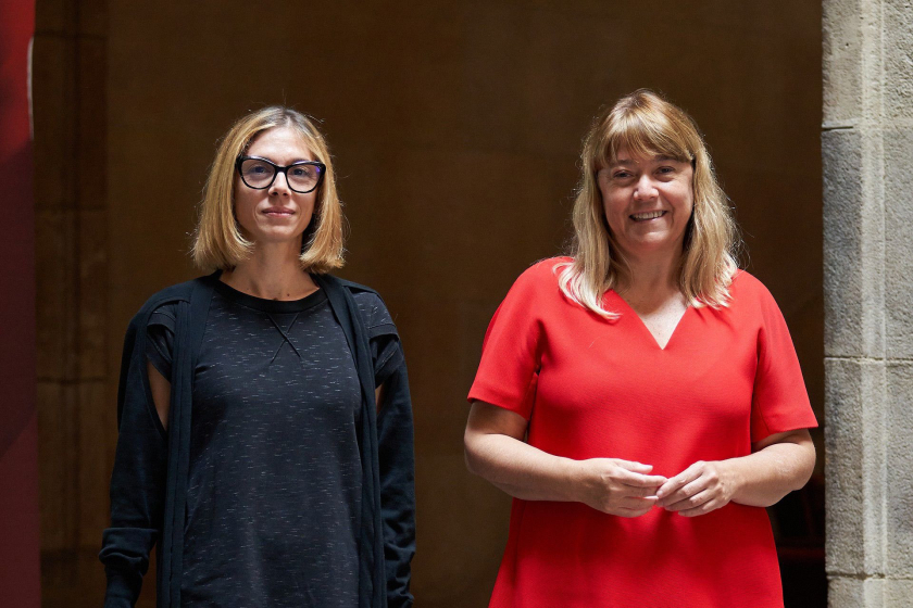  La consellera de Cultura, Natàlia Garriga, i la presidenta de la CCMA, Rosa Romà. 
