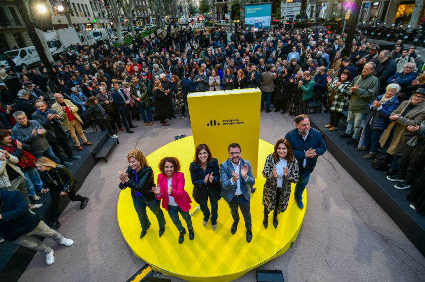  Acte d'inici de campanya celebrat als Jardinets de Gràcia de Barcelona. MARC PUIG 