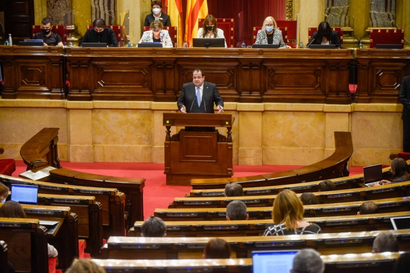  El conseller d'Interior, Joan Ignasi Elena, al Parlament / Marc Puig 
