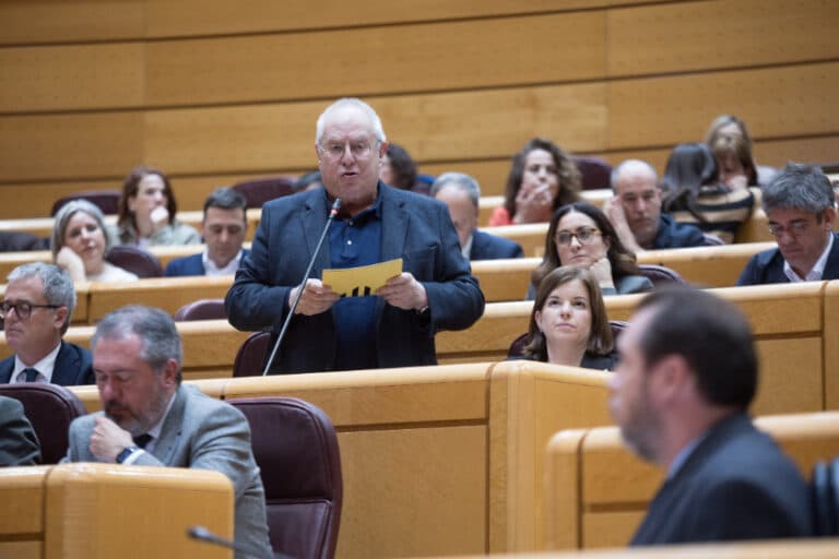 Joan Queralt en una intervenció al Senat