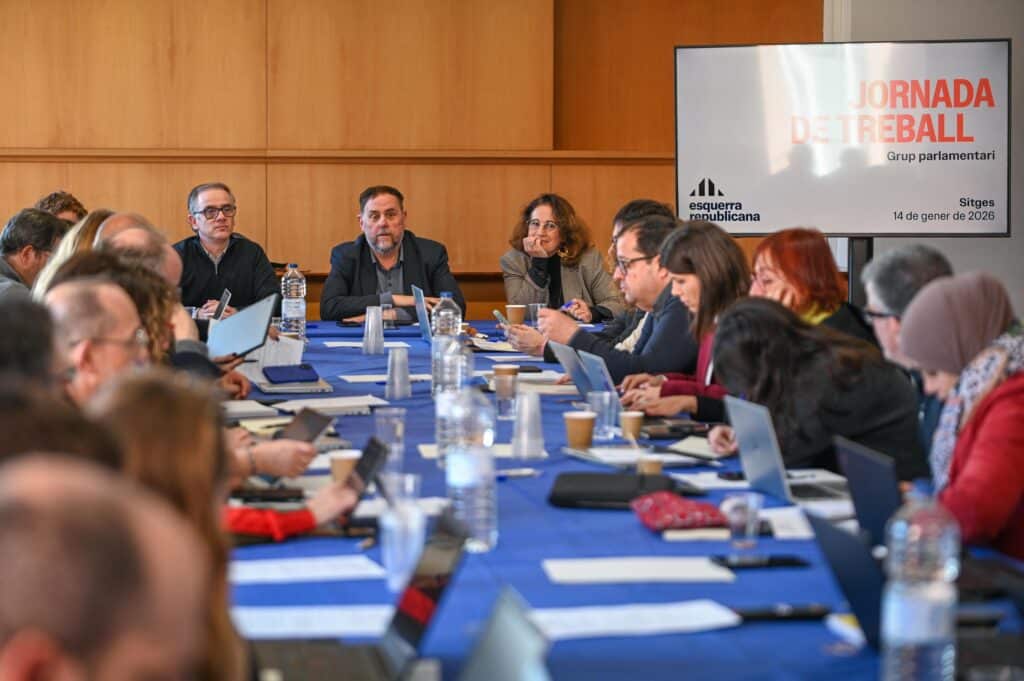 El grup parlamentari, amb Oriol Junqueras, s'ha reunit aquest dimecres a Sitges.