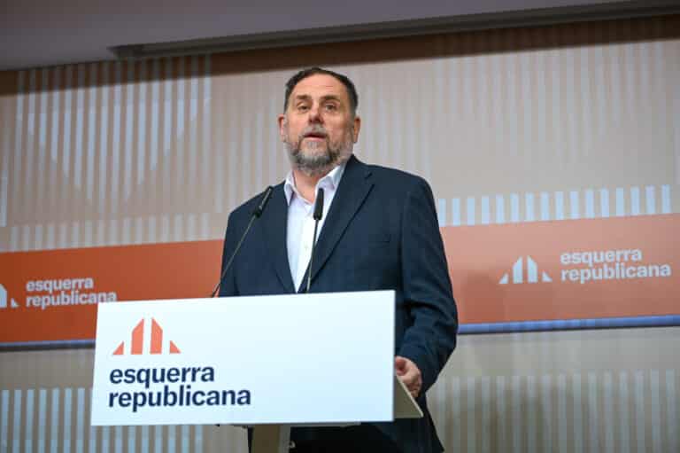 Oriol Junqueras en roda de premsa posterior a la Permanent