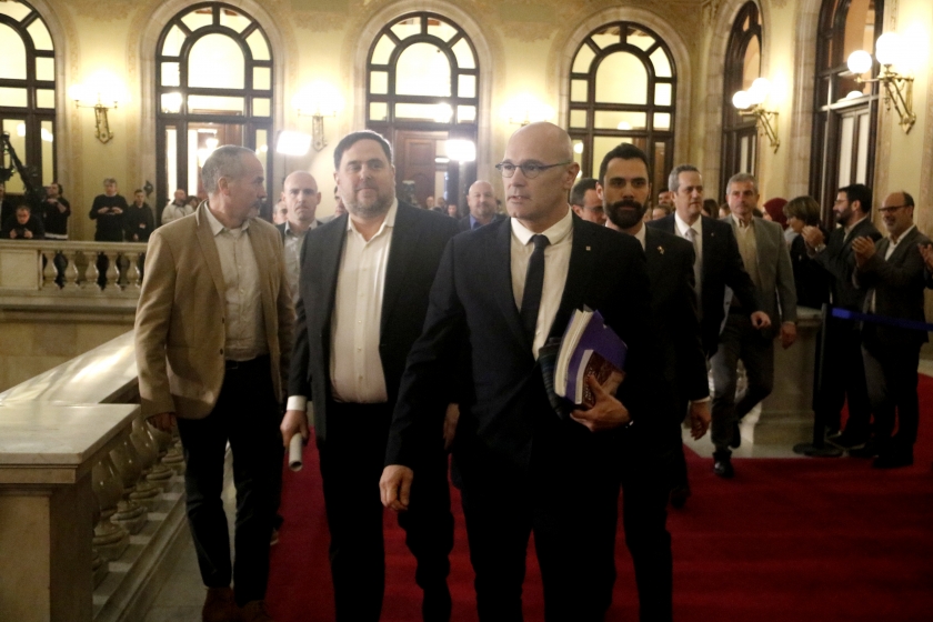  Oriol Junqueras i Raül Romeva compareixen al Parlament de Catalunya / ACN 