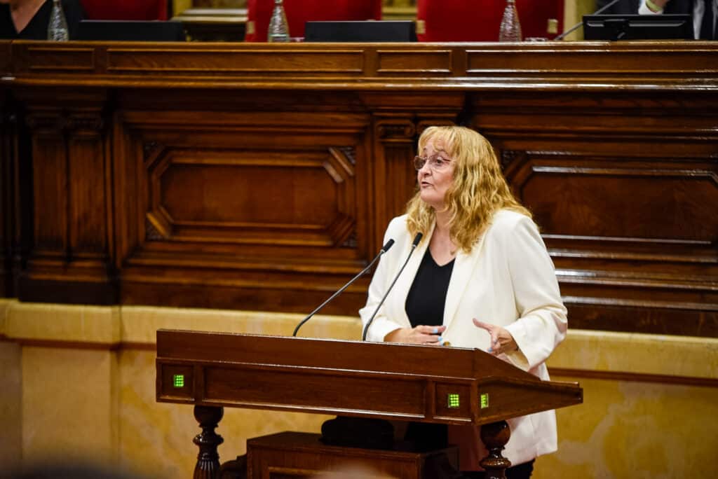 Lluïsa Llop en una intervenció al Parlament de Catalunya