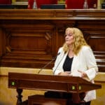 Lluïsa Llop en una intervenció al Parlament de Catalunya