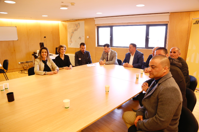  Oriol Junqueras s'ha reunit avui a Madrid em representants del sindicat de treballadors / Esquerra Republicana 