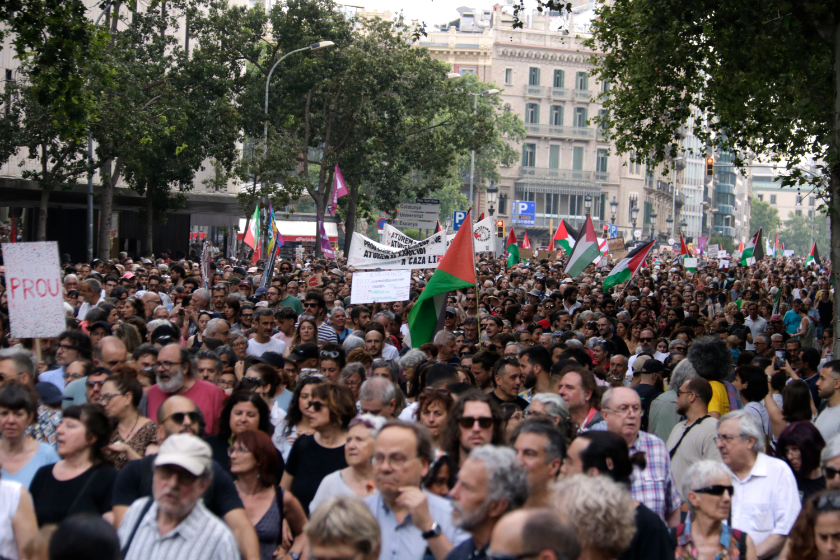  Manifestació en solidaritat amb Palestina, a Barcelona. ACN 