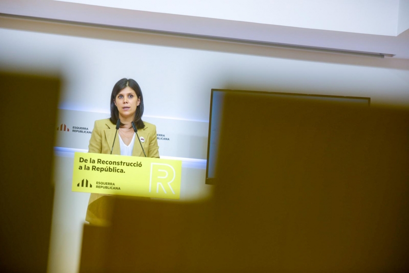  Marta Vilalta, secretària general adjunta i portaveu d'Esquerra Republicana, en roda de premsa / Marc Puig 