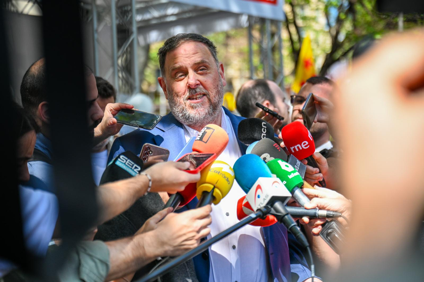  El president d'Esquerra Republicana, Oriol Junqueras, aquest dimecres a Barcelona. PAULA ROQUE 