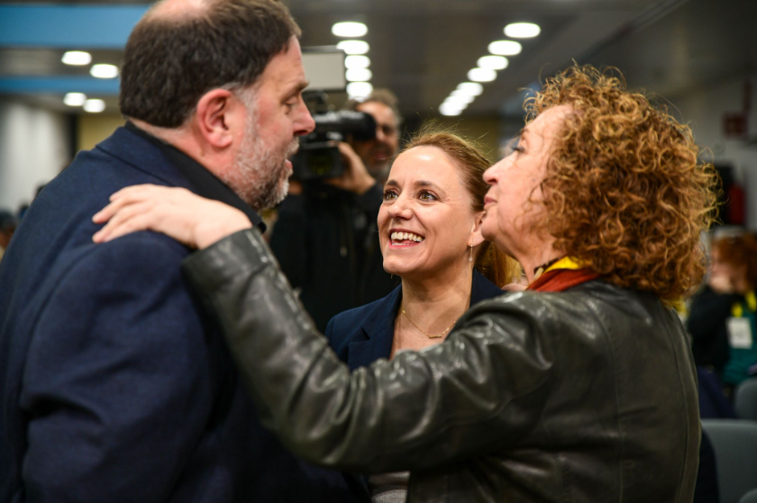  Oriol Junqueras amb les conselleres Ester Capella i Natàlia Mas Guix 