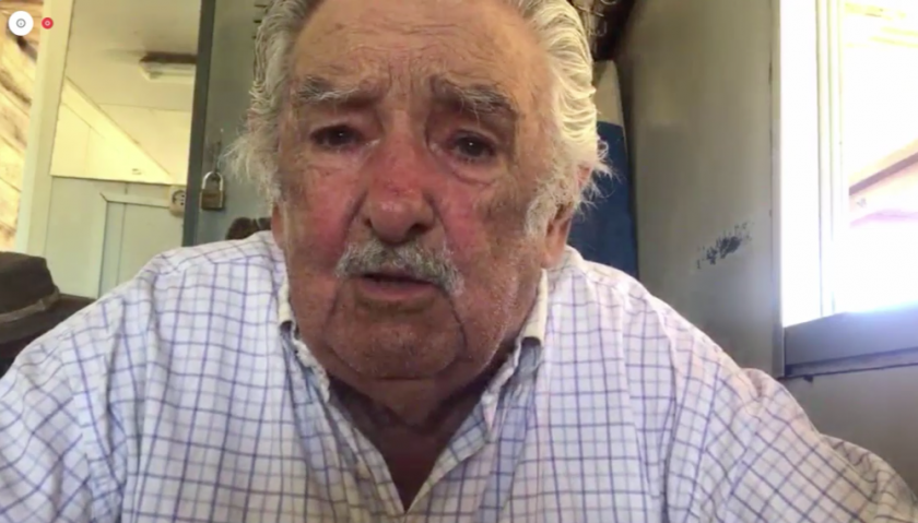  Pepe Mujica, expresident de l'Uruguai, en la trobada amb Lledoners 