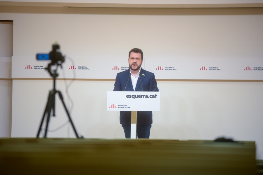  El coordinador nacional d'Esquerra Republicana, Pere Aragonès, intervé davant el Consell Nacional del partit 