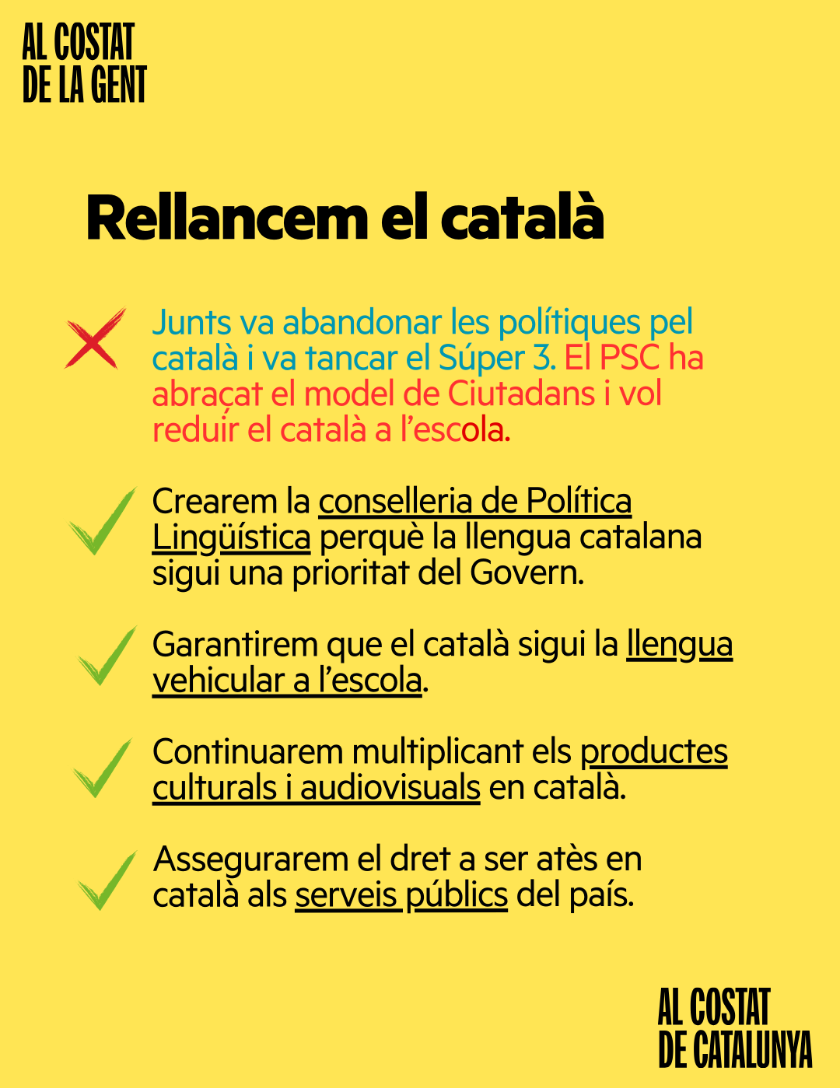   Aragonès: “Garantirem que el català sigui llengua de l’audiovisual, de l’escola i dels serveis públics del país”  