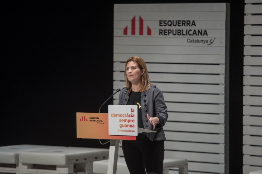  La nova diputada, Raquel Sans, en un acte de campanya a Tarragona / Marc Puig 
