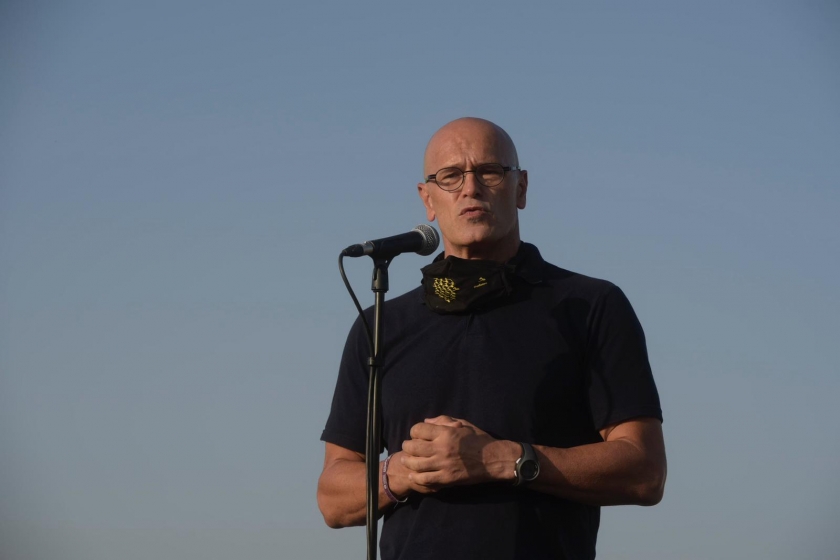  Raül Romeva en un acte durant una sortida del tercer grau 