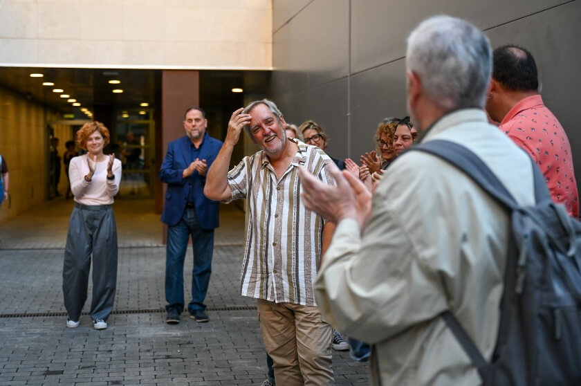 Jordi Coronas rebut a la Seu Nacional d'Esquerra Republicana a la tornada de la Global Sumud flotilla